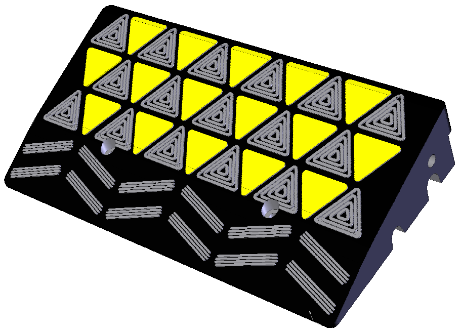 Rampes en Caoutchouc à Clipser (10 cm) avec Poignées - Lot de 2