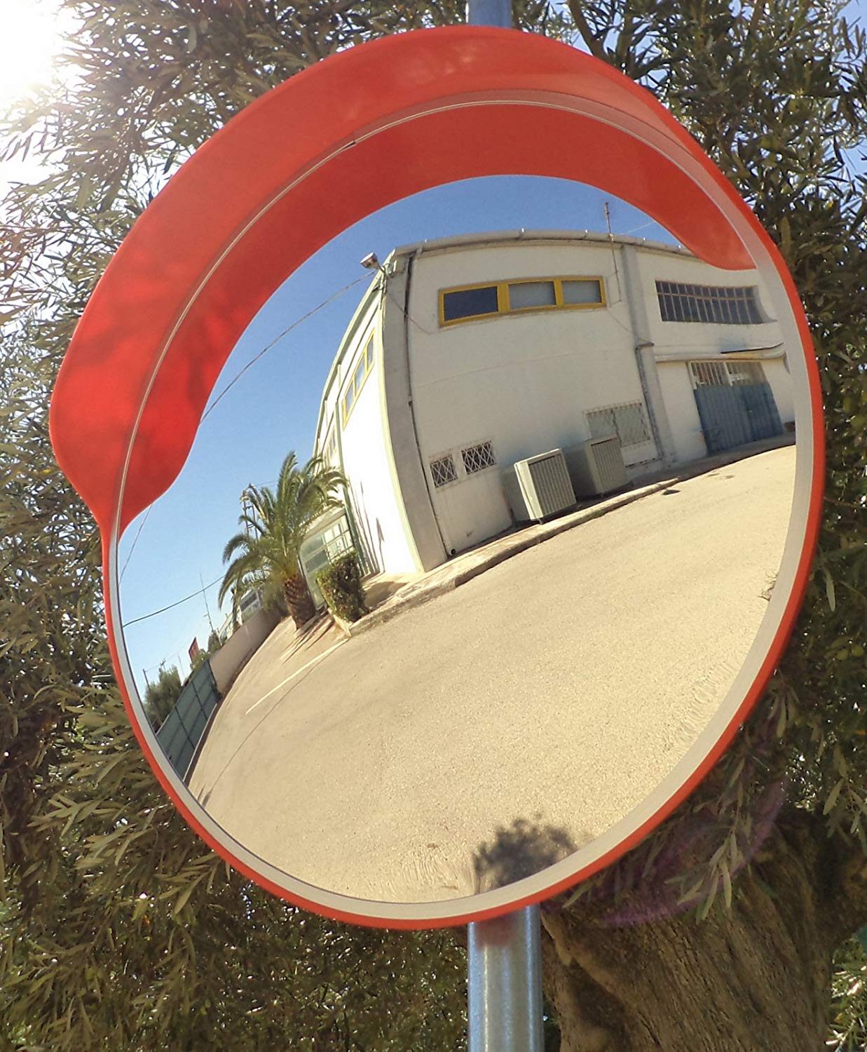 thumbnail image 2 of Concave Mirror Fish Eye - Convex Traffic - 11.8in Blind Mirrors - Convex Road Safety - Room Decor - Adjustable Wide Angle Blindspot For Corners, Truck, Garage, Store Driveway Mirrors For Sale 2 of 13